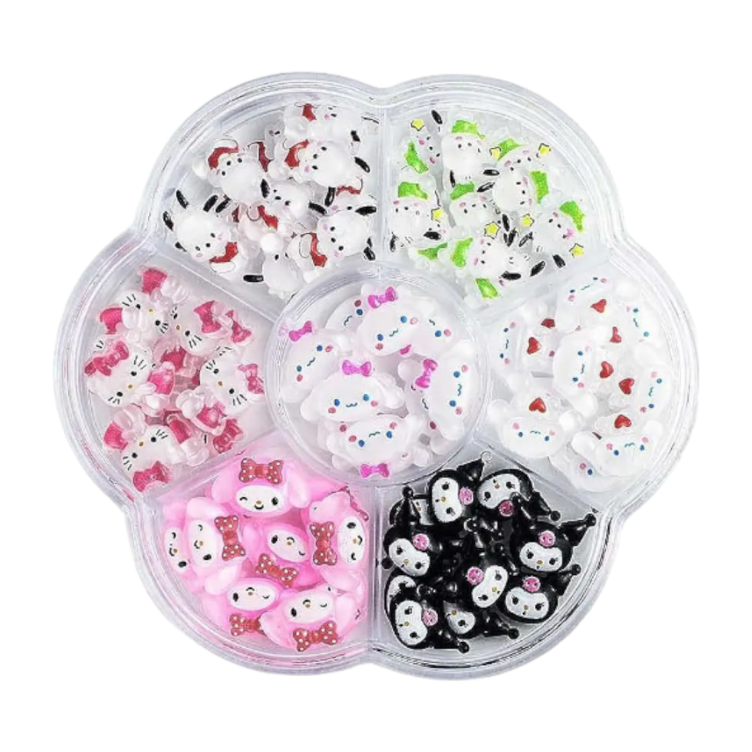 hello kitty nail charms, kit nail art