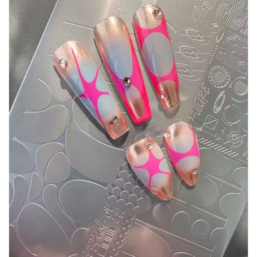 CNBS Nail Stamping Plates - Cyberpunk Design #PLUS-227