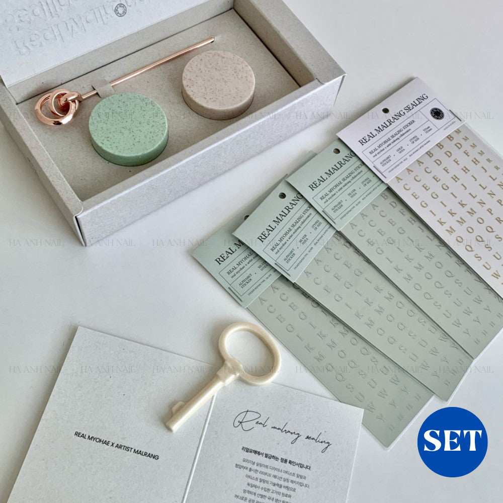 Real Myohae X Artist Malrang - Sealing Nail Kit (Sealing Powder + Volume Gel + Stickers)