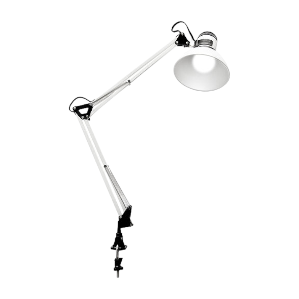 Intertek Swing Arm Adjustable Table Lamp - Silver