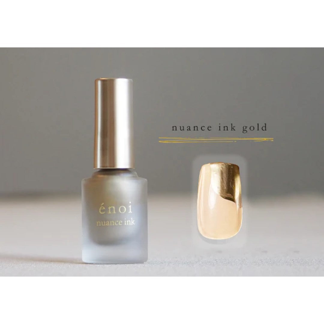 Blooming Marble Watercolor Ink, enoi nuance ink, enoi nail polish, enoi nuance ink for japanese nail art designs Vintage Gold