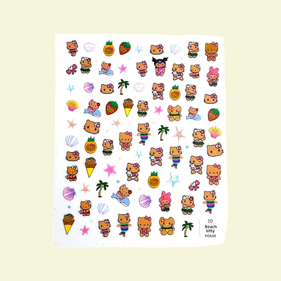 CNBS Nail Stickers - 3D Hello Kitty Summer