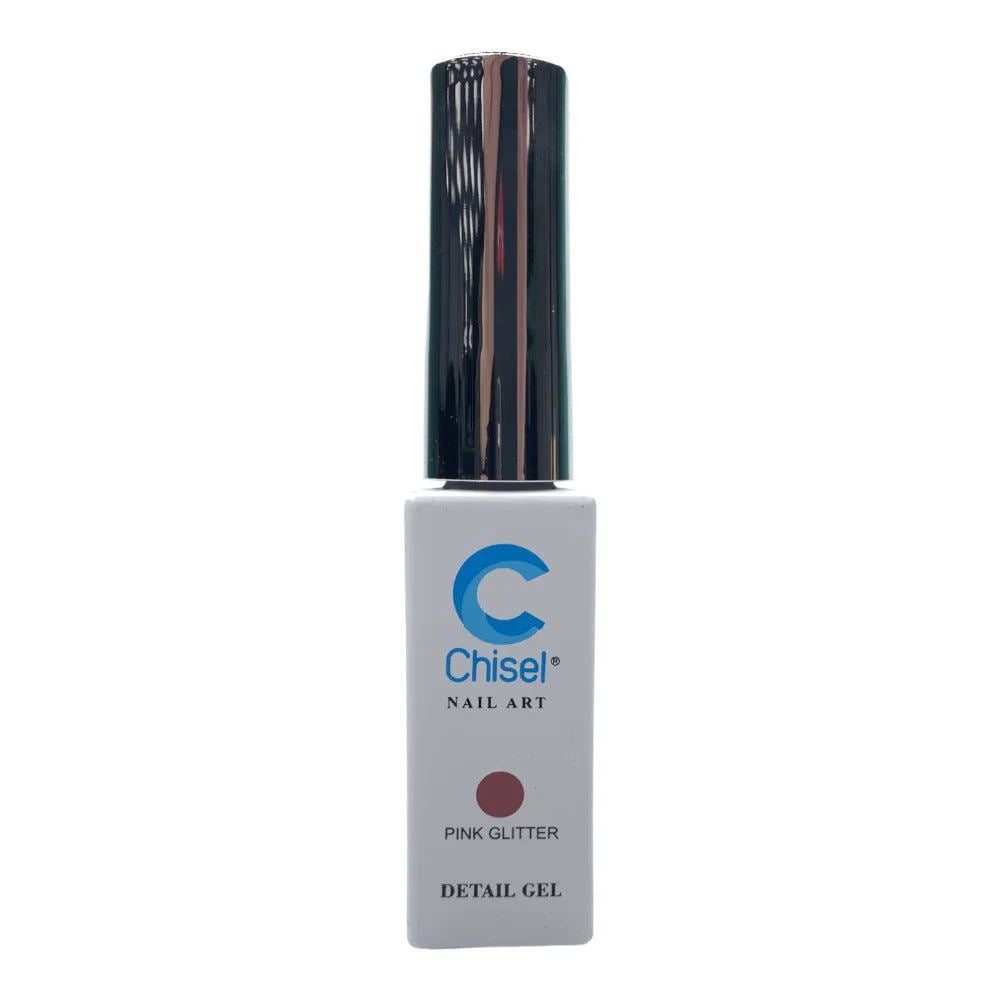Chisel Nail Art Detail Gel #Pink Glitter