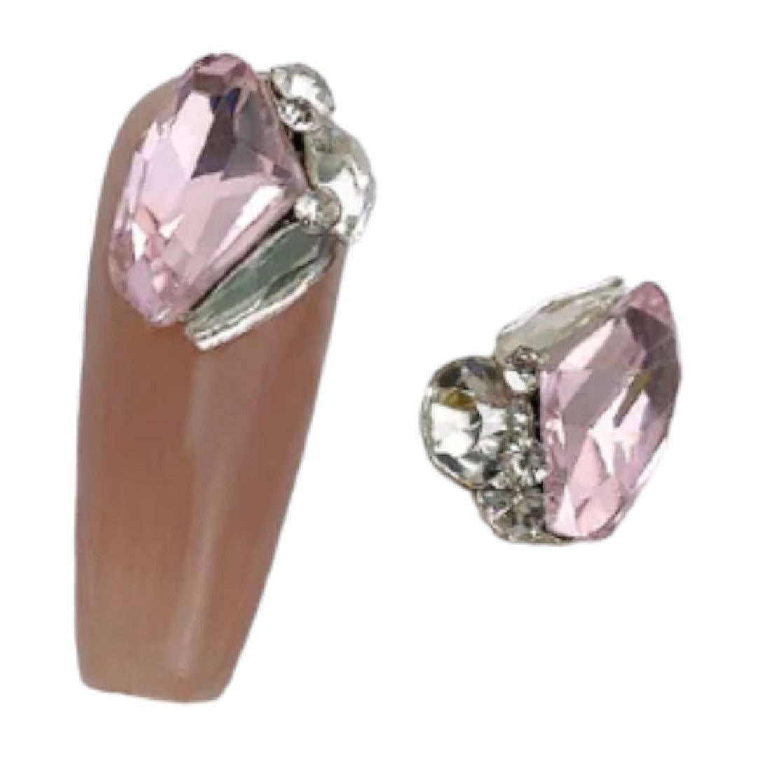 CNBS Nail Charms - Pink Crystal Clusters 5pcs