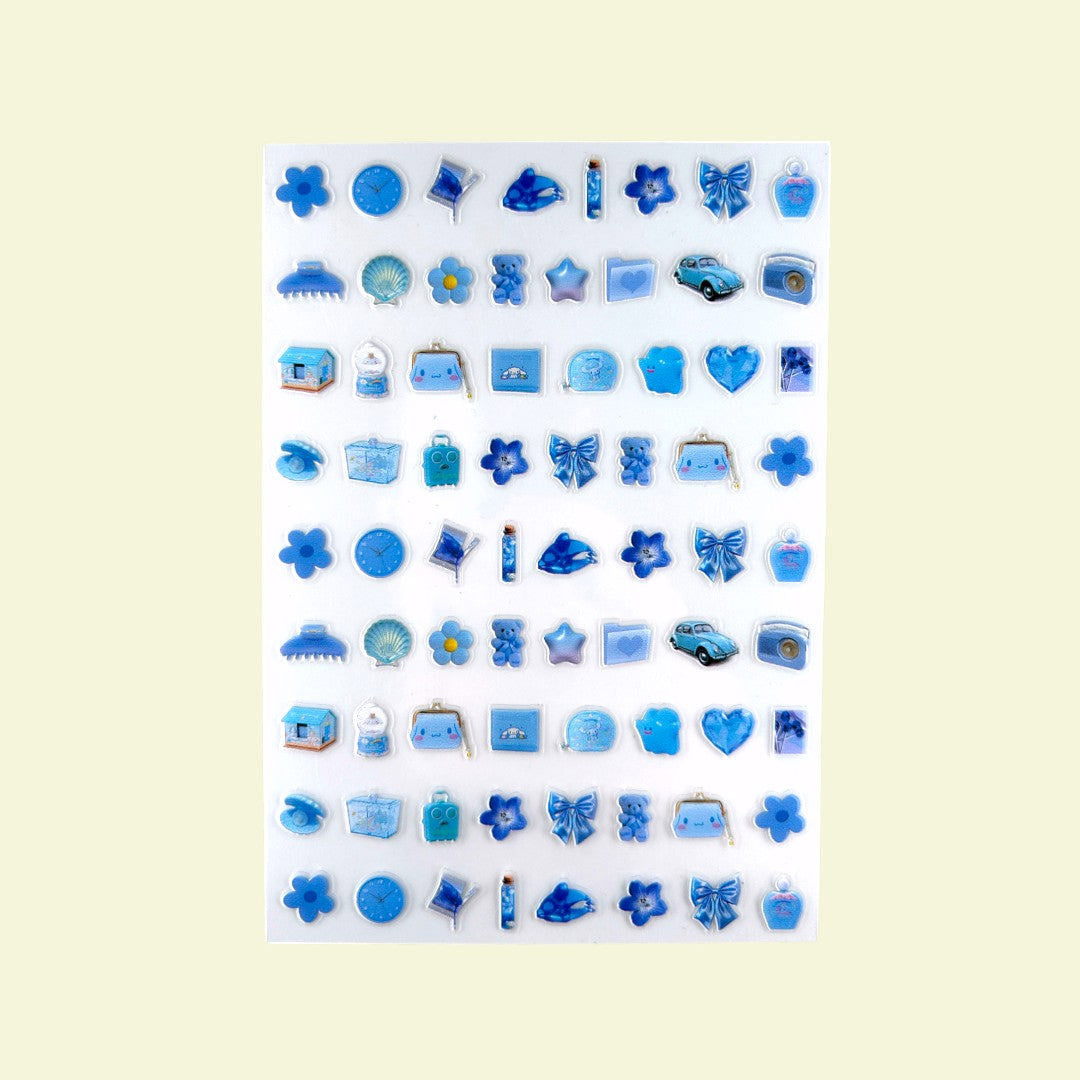 CNBS Nail Stickers - Blue Summer Y2K Style