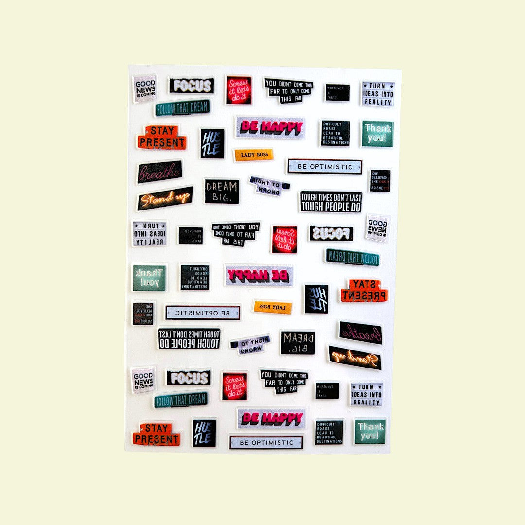 CNBS Nail Stickers - Quote Sign Y2K Style