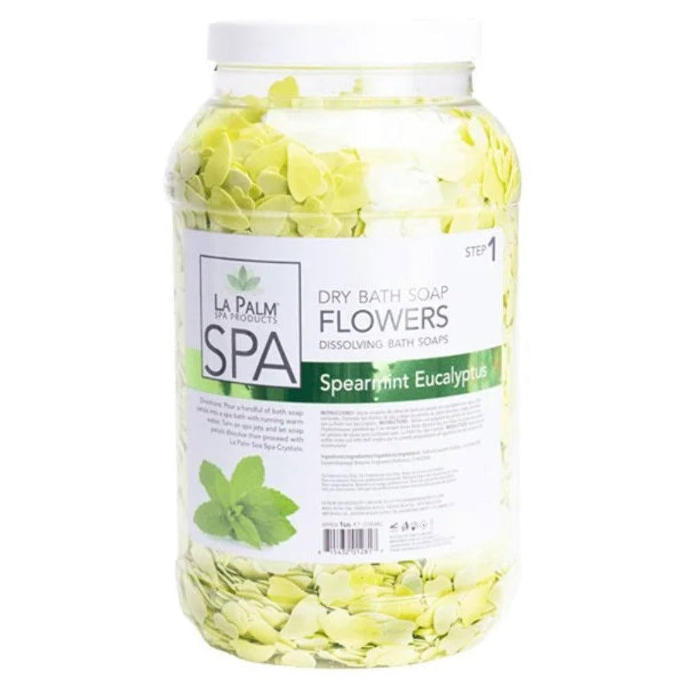 La Palm Dry Bath Flower Soap - Spearmint Eucalyptus 1Gal