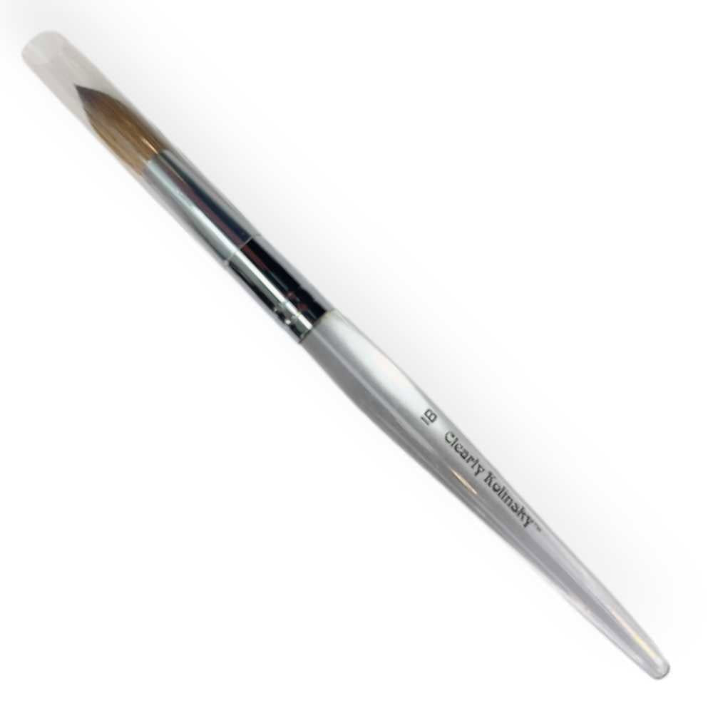 Americanails Acrylic Brush - Kolinsky Clear Handle #CK0018