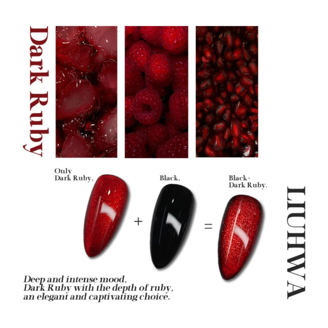 Liuhwa Cat Eye Gel Polish - Dark Ruby #L102