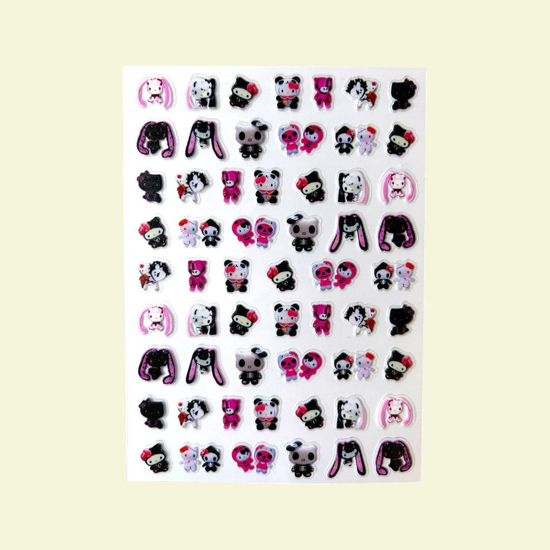 CNBS Nail Stickers - Gothic Hello Kitty Y2K Style