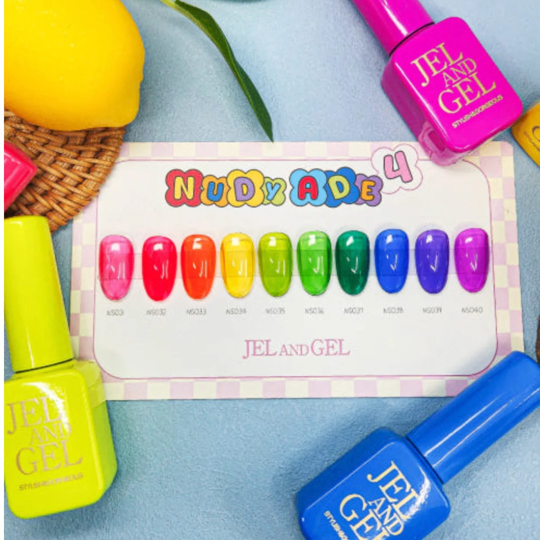 Jel and Gel Syrup Gel Polish - Nudy Ade 4 Collection #NS031-040 (10pcs)