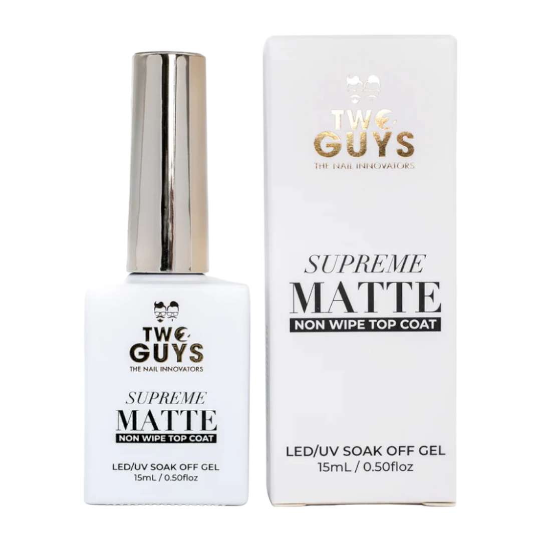 2Guys Gel Top Coat - Non-Wipe Supreme Matte 15Ml