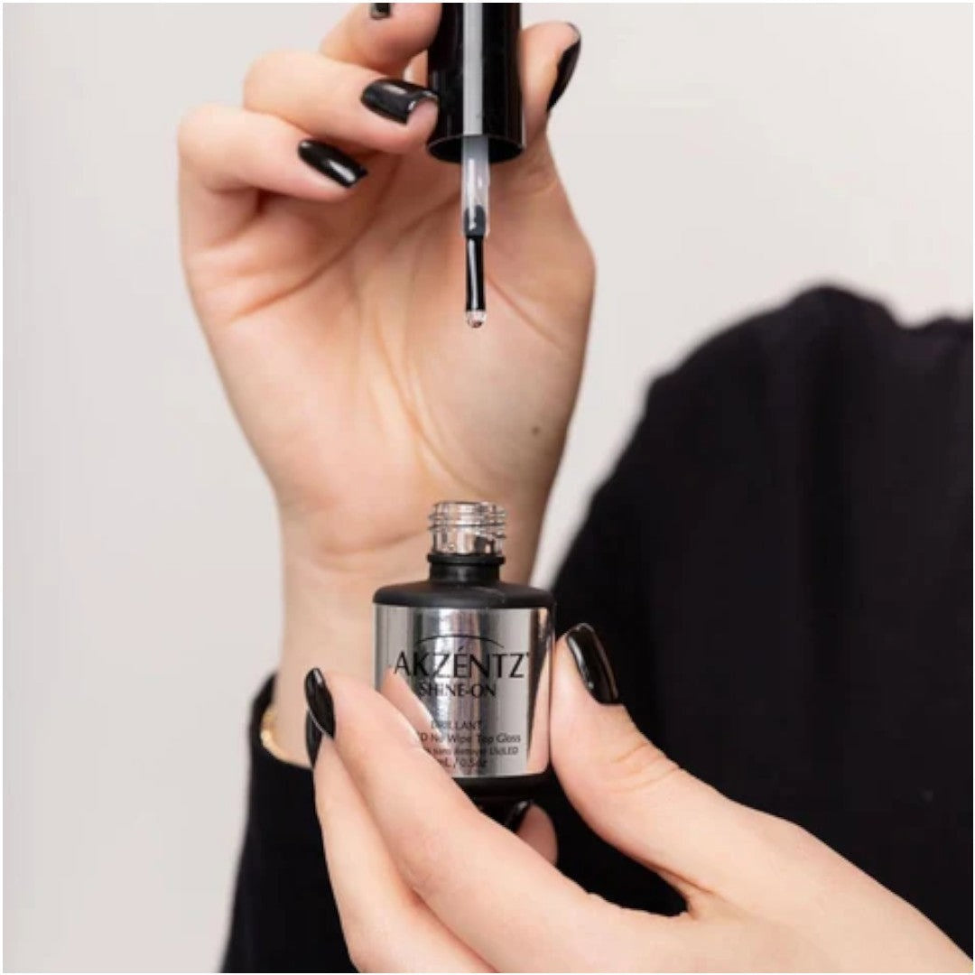 Akzéntz Luxio Gel (HEMA-Free) No-Wipe Top Coat - Shine-On (15mL/0.5oz)