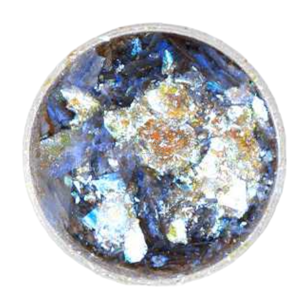 Gentle Pink Aqua Glitter Blue