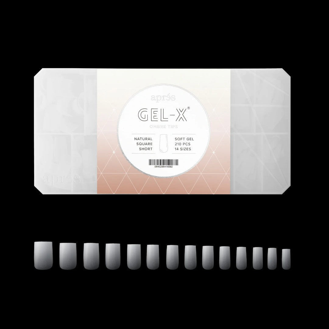 Apres Gel-X Tips Box 2.0 - Ombre Square (210Pcs)