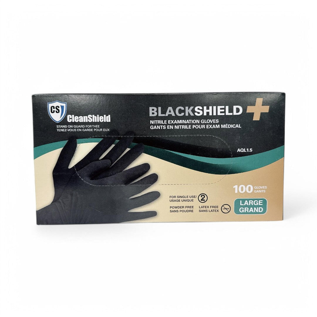 Cleanshield Nitrile Black Gloves (Box Of 100)