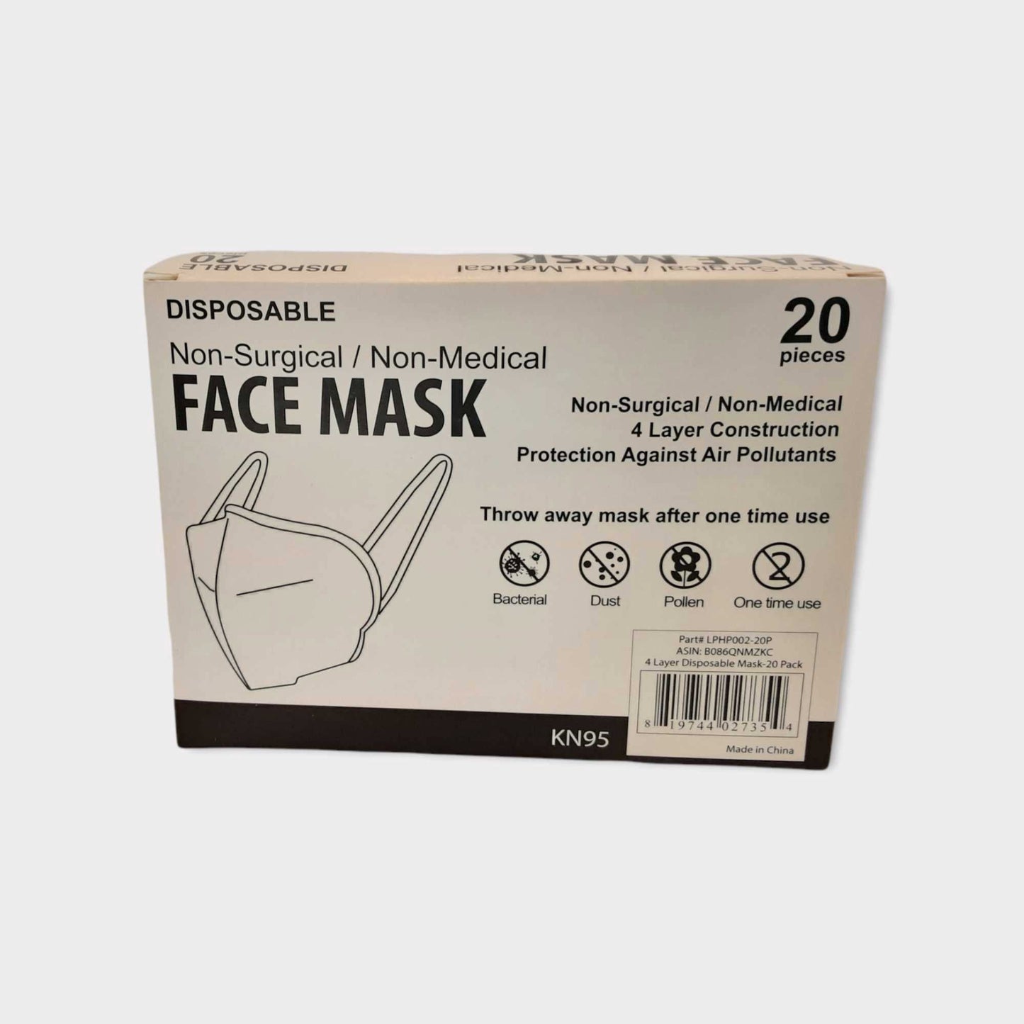 KN95 Face Mask White (Box of 20)