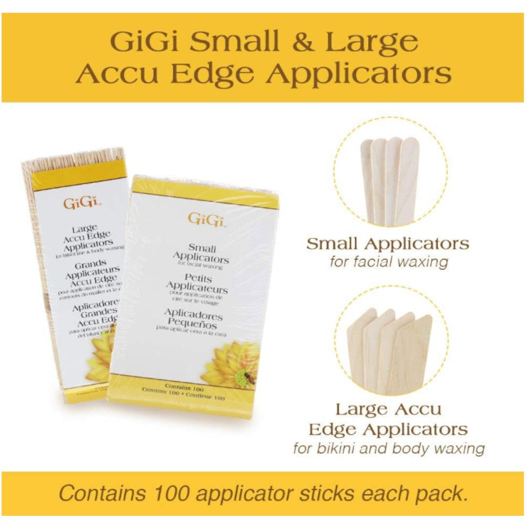 Gigi Large Accu Edge Applicators (Pack Of 100) #0420