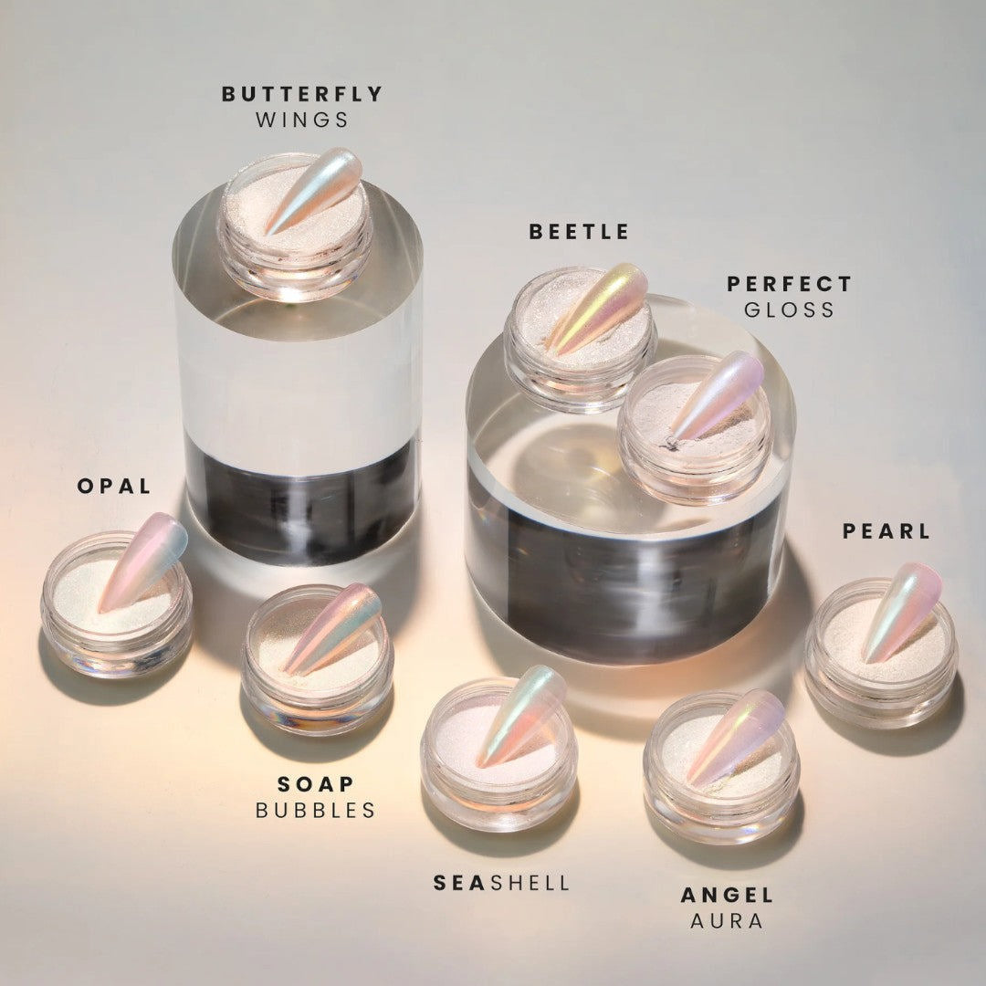 V Beauty Pure Chrome Powder Iridescent Gems Collection 8Pcs