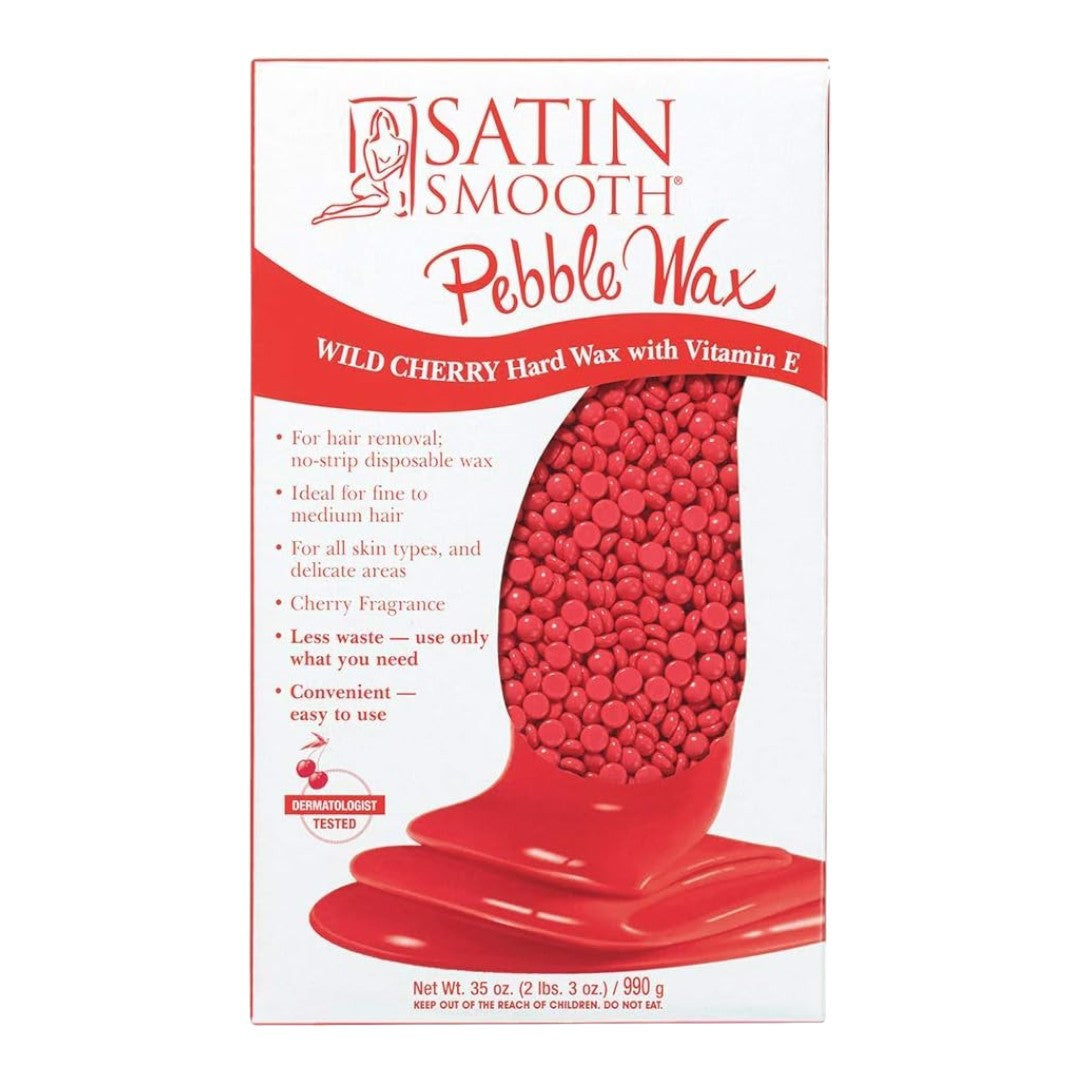Satin Smooth Pebble Hard Wax - Wild Cherry 35Oz #SSWBCHG