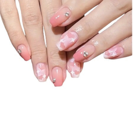 CNBS Nail Stickers - White Hearts #114+115 (2pcs)