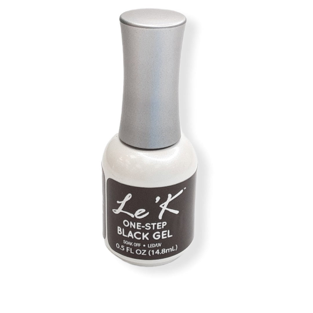 Le'k LED/UV Gel Polish 0.5Oz - One Step Black