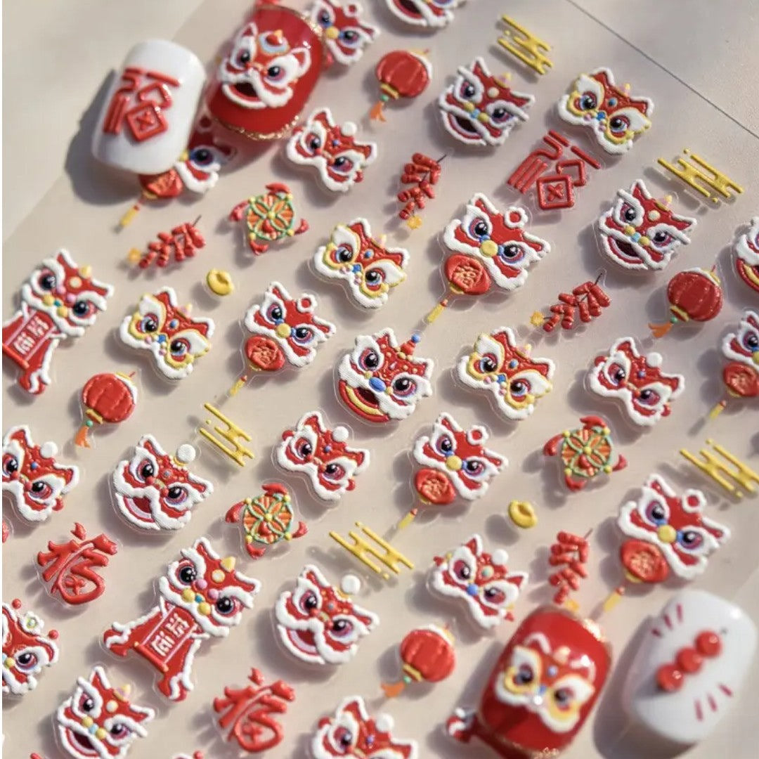 CNBS Nail Sticker - Lion Dance #TO4787