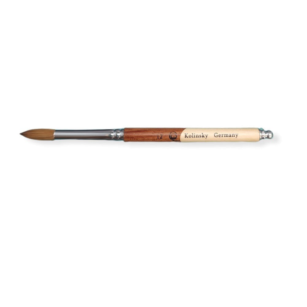 CNBS Acrylic Brush - Kolinsky 2-Tone Wood Handle #12
