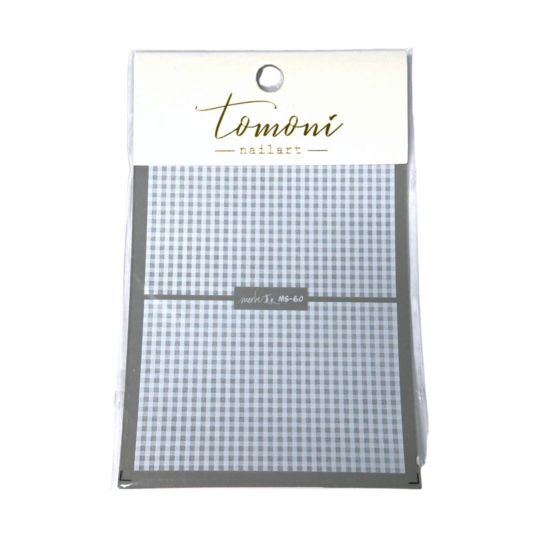 CNBS Nail Stickers - Blue & White Plaid #60/MS60