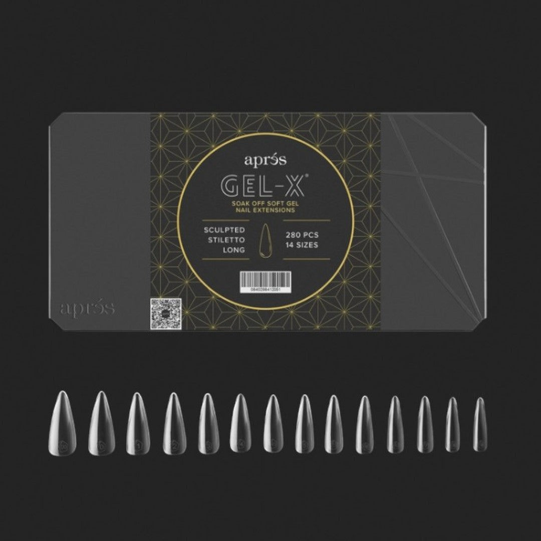 Apres Gel-X Mini Tips Box 2.0 - Sculpted Stiletto Extra Long (210Pcs)