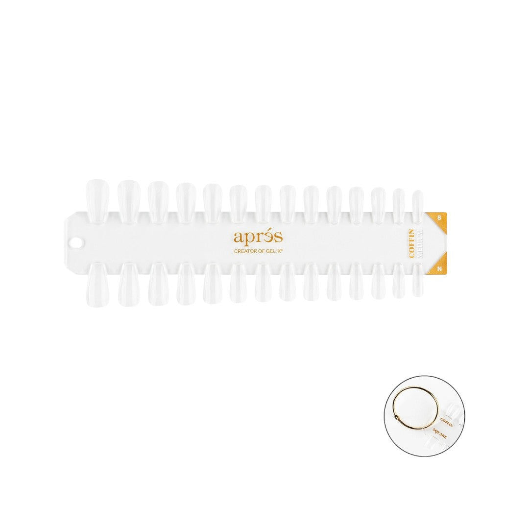 Apres Gel-X Tip Swatch - Natural/Sculpted Coffin Medium
