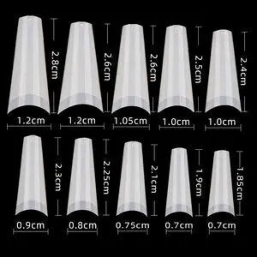 Cre8tion Nail Tips Box - Natural Coffin (500Pcs) #15130