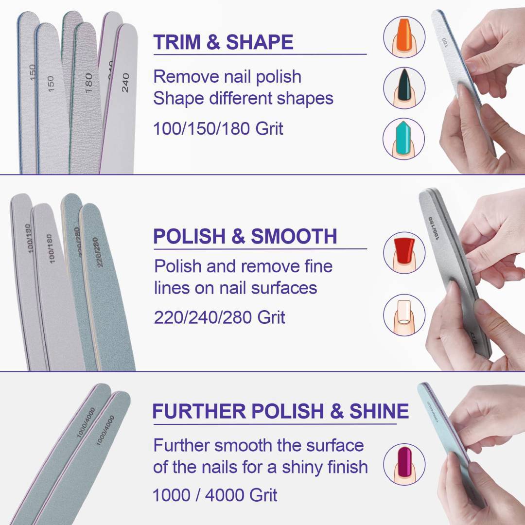 CND Nail Files - Kanga 240/240 Grit (Pack of 50)