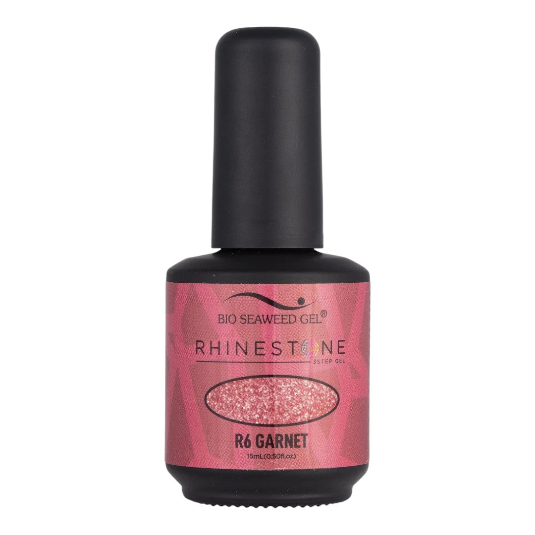 bio seaweed gel canada, soak off gel nail polish, bio seaweed gel polish, non toxic nail polish canada, Bio Seaweed Gel Rhinestone R6 Garnet