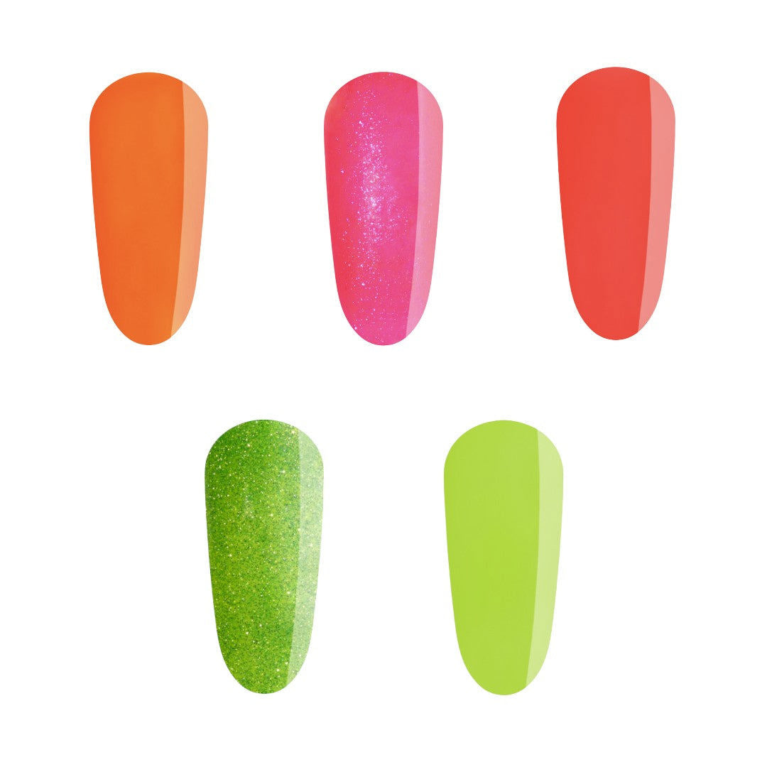 The Gelbottle Gel Colour Neon Nights Collection 5Pcs