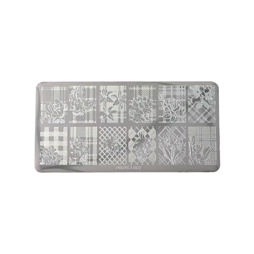 CNBS Nail Stamping Plates - Flowers & Leaves #DRDS-L002