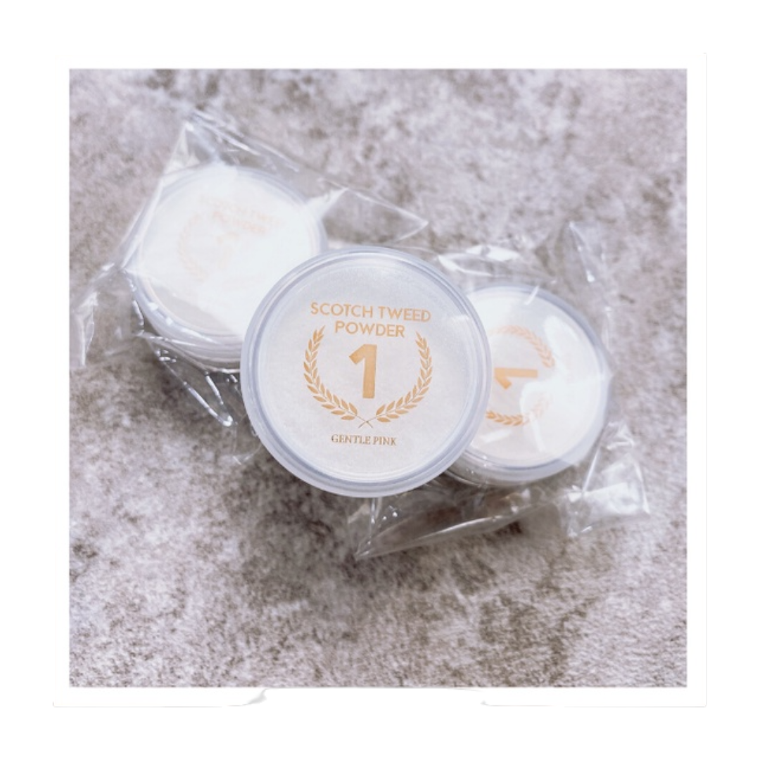 Gentle Pink Scotch Tweed Powder