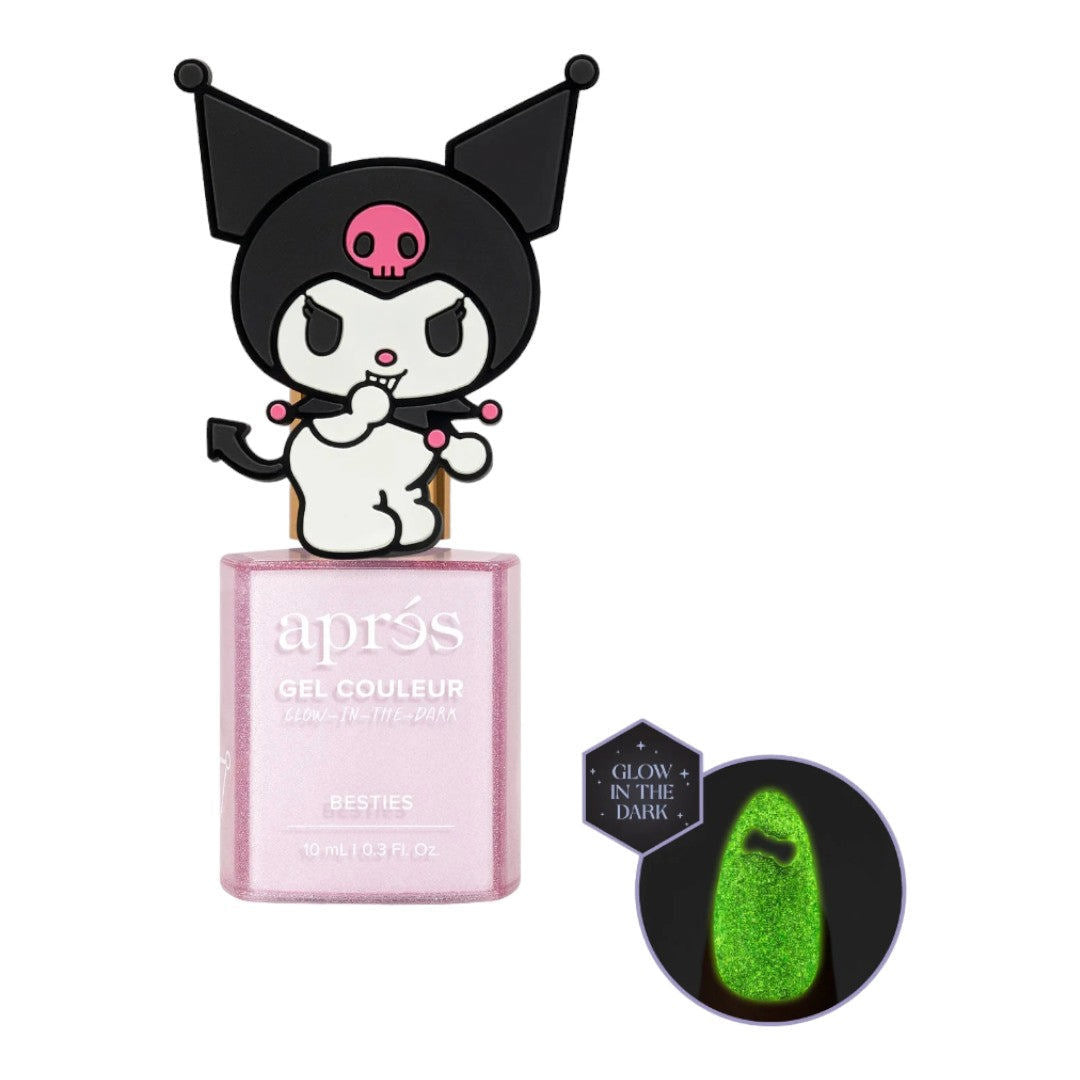 Apres Kuromi Flash Glitter Gel Couleur (HEMA-Free) - Besties With Cap Accessory #5FGK02LPKWC