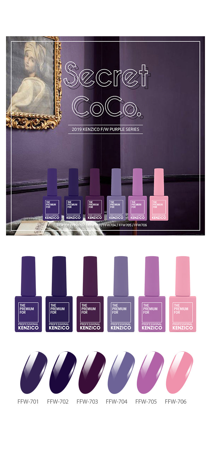 Kenzico Korean Gel Polish, Secret CoCo Colour Gel Polish FFW-701
