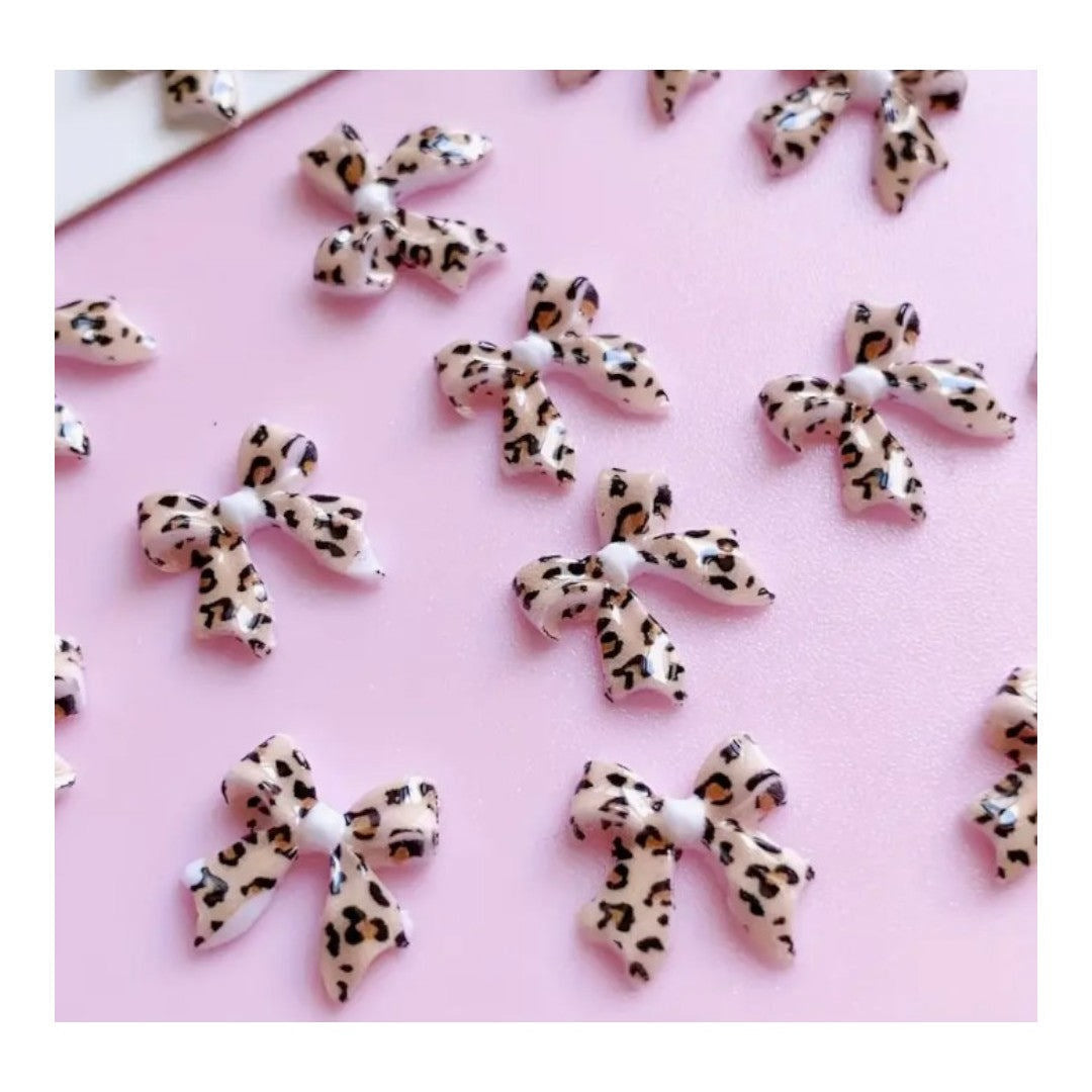 CNBS Nail Charms - Leopard Print Bow (30pcs)
