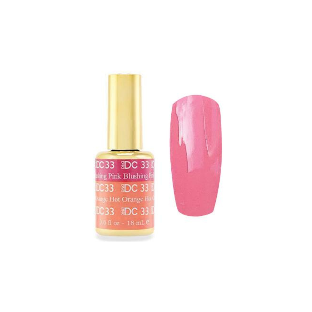 DND DC Mood Change Gel Polish - Blushing Pink Hot Orange #33