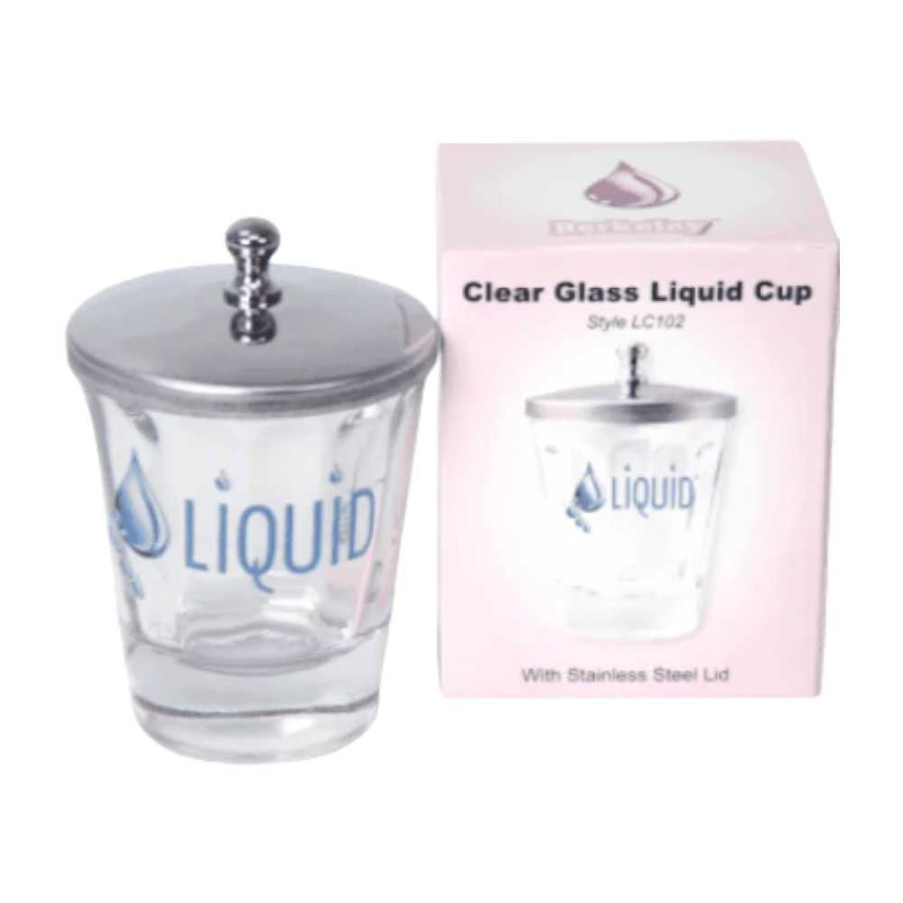 Berkeley Clear Glass Liquid Cup W/ Lid #LC102