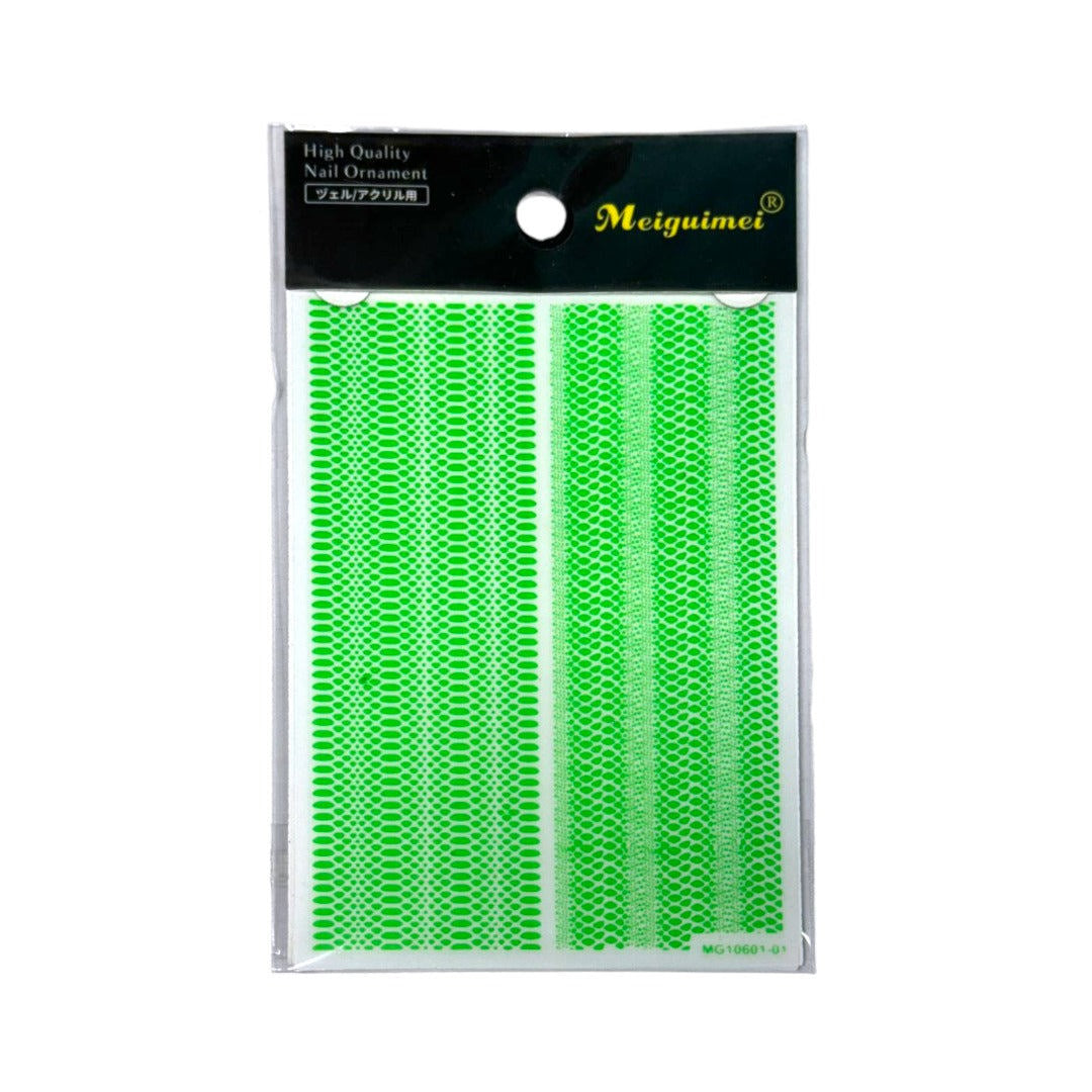 CNBS Nail Stickers - Green Snakeskin Patterns