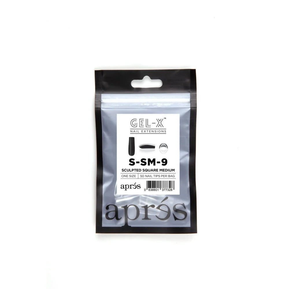 Apres Gel-X Refill Tips - Sculpted Square Medium (50Pcs)