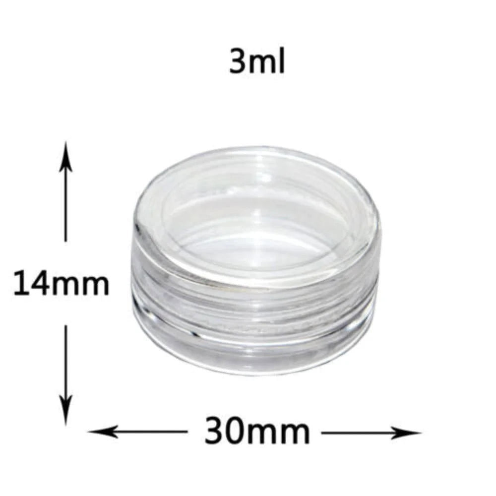 Empty Plastic Jar for Nail Art - Round