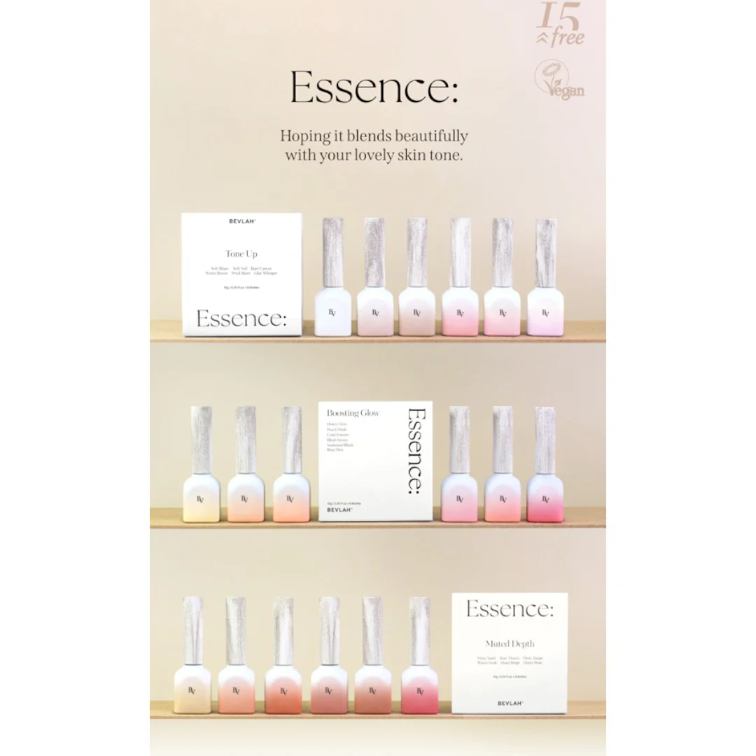 Bevlah Gel Polish (HEMA-Free) - Essence: Collection #BS01-18 (18Pcs) + Free Tip Stand & 2 Chrome Pen