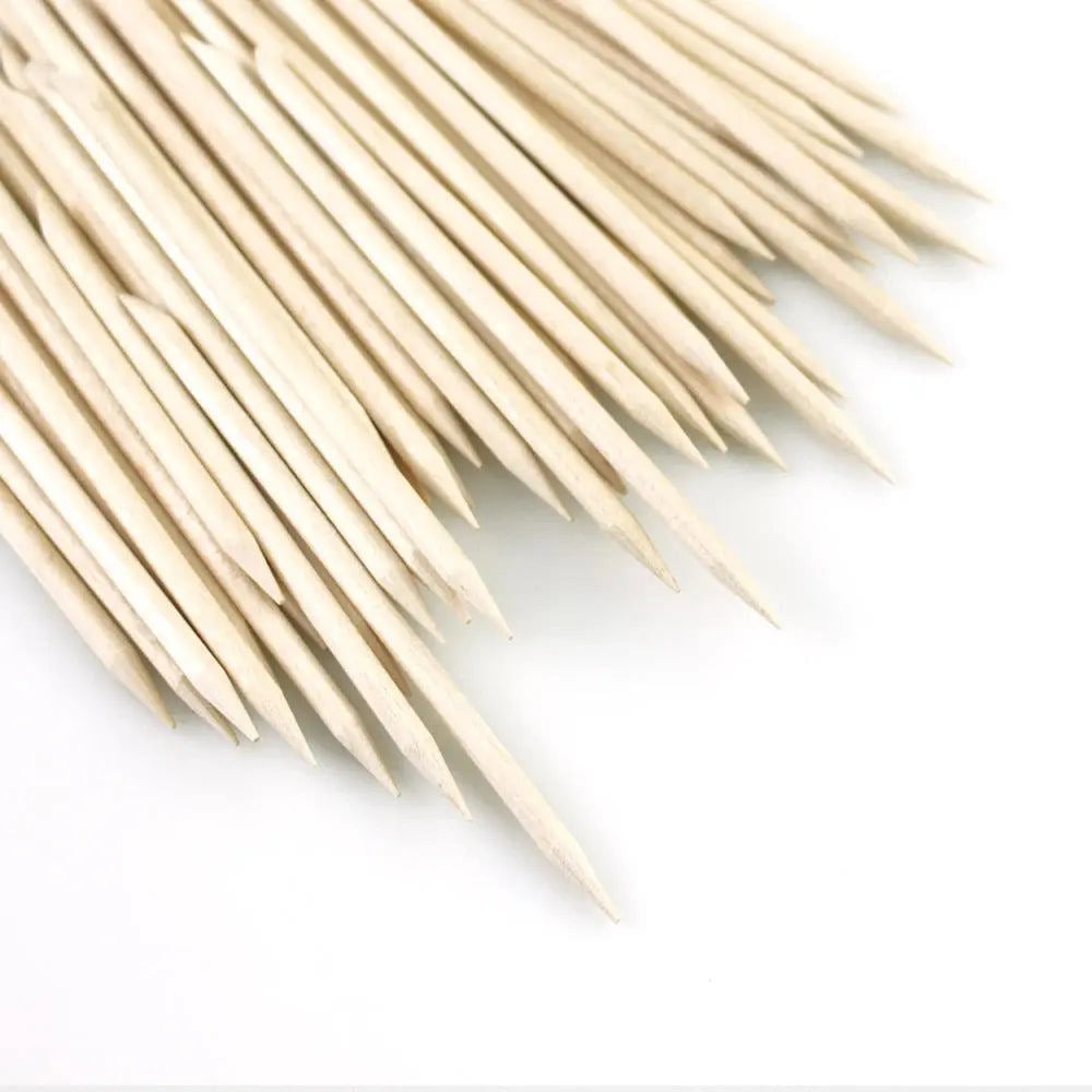 Silver Star Wooden Manicure Sticks (Pack of 100) #FH-MB4