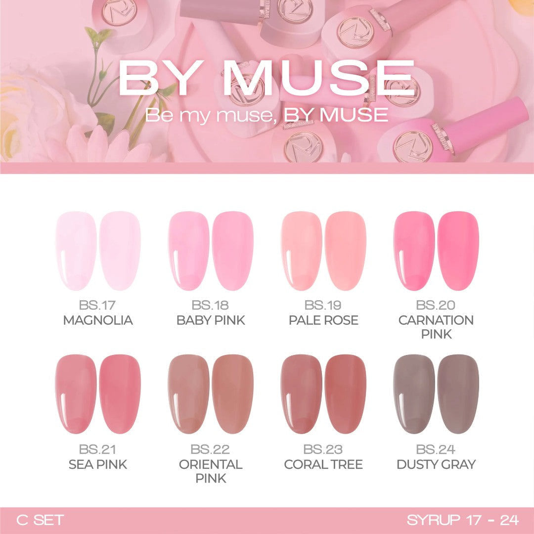 By Muse Syrup Gel Polish (HEMA-Free) #BS18 Baby Pink