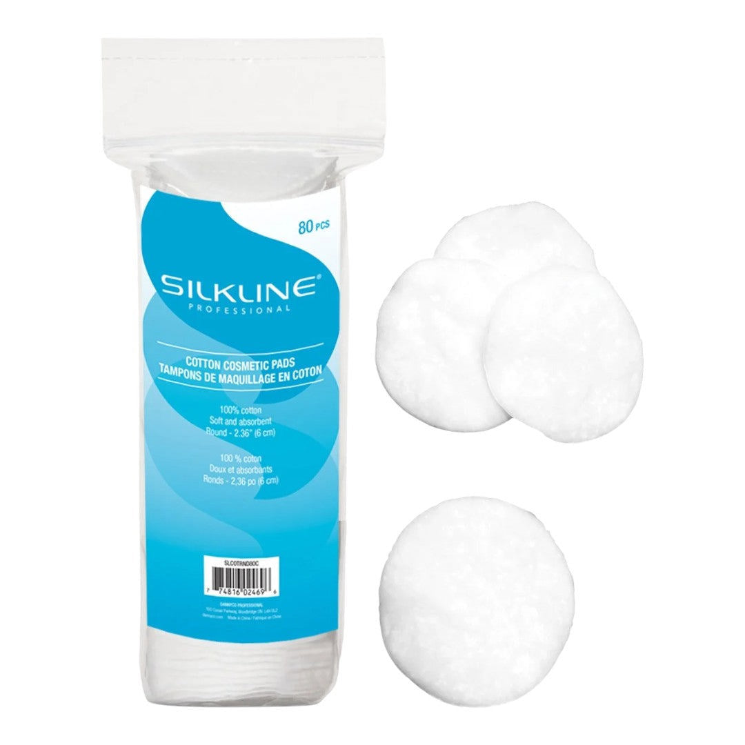 Silkline 100% Cotton Cosmetic Pads (Bag of 80)
