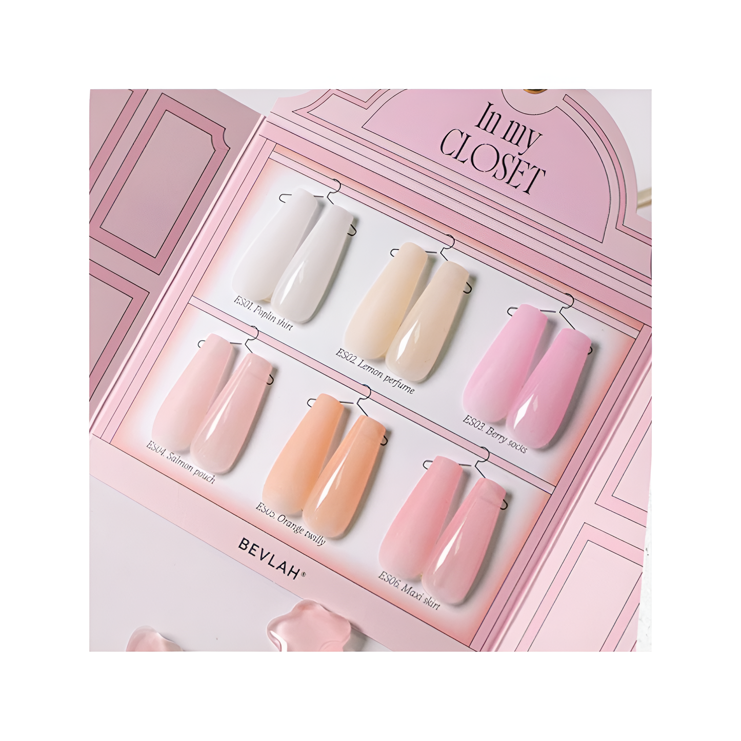 Bevlah Sheer Builder Gel (HEMA-Free) - In My Closet Collection #ES01-06 (6Pcs)